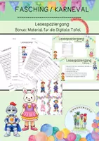 Vorschau - Arbeitsblätter - Lesespaziergang / Fasching / Karneval / Differenzierung - Deckblatt