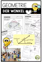 Vorschau - Arbeitsblätter - Der Winkel – Arbeitsblätter & Übungen | Geometrie Klasse 4 - Deckblatt