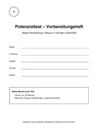 Vorschau - Stundenentwürfe - Potenzialtest BW bestehen – Gezielte Vorbereitung für den Übergang aufs Gymnasium - Deckblatt