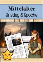 Vorschau - Arbeitsblätter - Mittelalter – Einstieg und Epoche | Podcast & Arbeitsblätter & Lösungen & Präsentation | Klasse 5/6 - Deckblatt