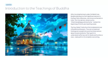 Vorschau - Präsentationen/Tafelbilder - The Four Noble Truths in Buddhism – Path to Liberation | Presentation - Seite 1
