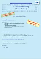 Vorschau - Arbeitsblätter - Bindung | Probeklausur + Lösungen + KANN-Liste | BFS Sozialwesen | - Deckblatt