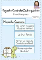 Vorschau - Unterrichtsreihen - Einheitstransparenz magische Quadrate/Zauberquadrate - Deckblatt