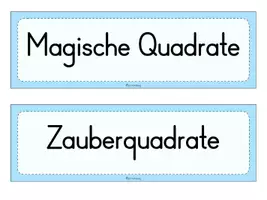 Vorschau - Stundenentwürfe - magische Quadrate: Unterrichtsentwurf und gesamte Einheit - Seite 1