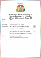 Vorschau - Arbeitsblätter - Frühling: Wimmeliges Abschreibtraining in Wortartenhausen (3-fach diff.) - Deutsch - Kl. 2 - Seite 1