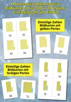 Vorschau - Spiele - Montessori Zahlenkarten 1–100 mit Rechenperlen – Mengenverständnis & Schulvorbereitung - Seite 2