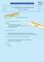 Vorschau - Arbeitsblätter - Bindung | Probeklausur + EWH | BFS Sozialwesen - Deckblatt