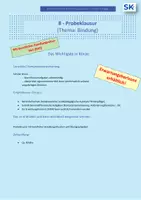 Vorschau - Arbeitsblätter - Bindung | Probeklausur | BFS Sozialwesen - Deckblatt