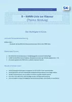 Vorschau - Arbeitsblätter - KANN-Liste | Bindung | BFS Sozialwesen | Klausurvorbereitung - Deckblatt