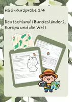 Vorschau - Arbeitsblätter - HSU-Proben Bundle "Deutschland, Europa, Orientierung" - Deckblatt