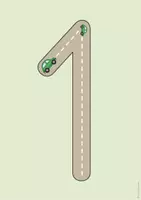 Vorschau - Arbeitsblätter - Zahlen nachspuren: Ziffernweg Zahlenraum 10 (Auto) - Seite 3
