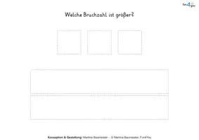Vorschau - Arbeitsblätter - Brüche - Welcher Bruch ist größer? #homeschooling - Seite 1