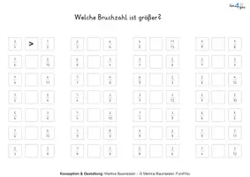 Vorschau - Arbeitsblätter - Brüche - Welcher Bruch ist größer? #homeschooling - Seite 3
