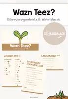 Vorschau - Unterrichtsreihen - WaznTeez? - Differenzierungsmaterial - Deckblatt