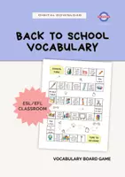Vista previa - Juegos / Gamificación - Back to School Vocabulary Board Game - Portada