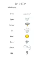 Vorschau - Arbeitsblätter - Leseaufgaben zum Wetter, 1. Klasse - Seite 1
