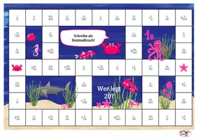 Vorschau - Spiele - Spiel "Wer legt 20" Umwandlung Bruch <-> Dezimalbruch - Seite 2