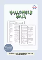 Vista previa - Juegos / Gamificación - Halloween Maze: Speaking Activity - Portada