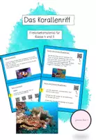 Vorschau - Stationenlernen - Lerntheke: "Das Korallenriff" - Deckblatt