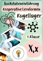Vorschau - Bildkarten - Buchstabeneinführung X - Buchstabe X - Kugellager X - Deckblatt