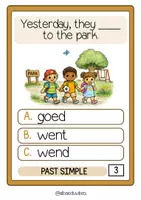 Vista previa - Hojas de trabajo - Past Simple (Visual Cards Game) - página 3