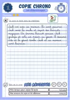 Aperçu - Feuilles d'exercices - Fiches copie chrono CP et CE1 - Page 2