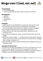 Voorbeeld - bingo voor 2 aai ooi oei - Pagina 1