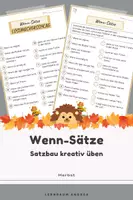 Vorschau - Arbeitsblätter - Wenn-Sätze im Herbst – Satzbau kreativ üben | Deutsch & DaZ - Deckblatt