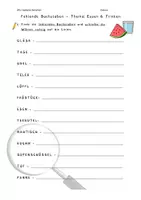 Vorschau - Arbeitsblätter - LRS ABs - Fehlende Buchstaben & Wortgrenzen (Tiere · Essen & Trinken) - Seite 3