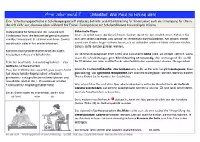 Vorschau - Arbeitsblätter - Kurzgeschichte als Lese- und Schreibtraining in SAS - Seite 1
