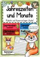 Vorschau - Poster - Jahreszeiten- und Monatsplakate "Fuchs" - Deckblatt