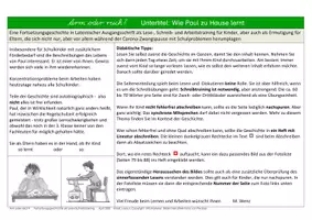 Vorschau - Arbeitsblätter - Kurzgeschichte als Lese- und Schreibtraining in LA - Seite 1