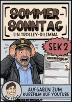 Vorschau - Arbeitsblätter - Sommersonntag Trolley Dilemma im Ethikunterricht - Deckblatt