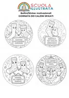 anteprima - Materiale di supporto/inclusione - Bollini / Sticker motivazionali Giornata Calzini Spaiati - Pagina 3