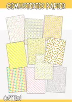 Vorschau - Mal- und Bastelvorlagen - Österliches Motivpapier zum Ausdrucken - Deckblatt