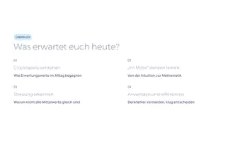 Vorschau - Präsentationen/Tafelbilder - Erwartungswert & Varianz – Präsentation Stochastik Mathematik Sek II - Seite 1