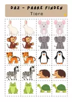Vorschau - Fördermaterial/Inklusion - TIERE: Paare finden (Legespiel) | DaZ & DaF | Grundschule | Deutsch als Zweitsprache - Seite 3