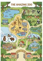 Vorschau - Poster - Zoo Map - Zookarte mit allen Tieren des englischen Alphabets - Deckblatt