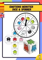 Vista previa - Unidades / Secuencias / Situaciones de Aprendizaje - Emotions Monsters Storytime Dice - Portada