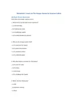 Vorschau - Arbeitsblätter - Arbeitsblatt zu The Hunger Games by Suzanne Collins - Seite 1