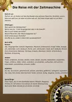 Vorschau - Aufgabenkarten - Kreativer Schreibauftrag: Die Reise mit der Zeitmaschine 4.-6. Klasse - Deckblatt