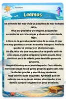 Vista previa - Unidades / Secuencias / Situaciones de Aprendizaje - Comprensión Lectora El caballito de mar valiente - página 1