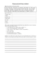 Vorschau - Arbeitsblätter - School places and activities at school writing task - Deckblatt