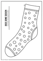 Vorschau - Mal- und Bastelvorlagen - Basteln Socken Ausgeschnitten für Welt-Down-Syndrom-Tag - Seite 1