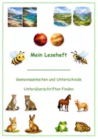 Vorschau - Arbeitsblätter - Heftdeckblatt Lesetexte Gemeinsamkeiten/Unterschiede - Deckblatt