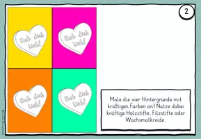 Vorschau - Mal- und Bastelvorlagen - Traubenzuckerherzen nach Andy Warhol: Anleitung - Seite 3