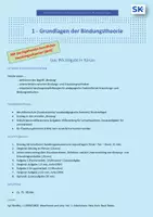 Vorschau - Arbeitsblätter - Grundlagen der Bindungstheorie | EWH | Bindung | BFS Sozialwesen - Deckblatt