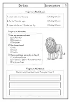 Vorschau - Arbeitsblätter - Lesen: Savannentiere - Leseverstehen - Seite 3