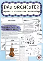 Vorschau - Unterrichtsreihen - Orchester Unterrichtsreihe mit Infotexten Arbeitsblättern Lösungen - Deckblatt
