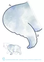 Vorschau - Mal- und Bastelvorlagen - Bastelbogen: Extragroßer "Eisbär" - Seite 3